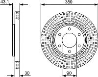 Тормозной диск Bosch 0986479V51