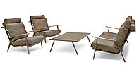 Комплект лаунж мебели Brafritid Malmo с 2-х местным диваном (коричневый)