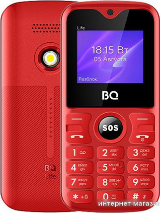 Кнопочный телефон BQ-Mobile BQ-1853 Life (красный), фото 2