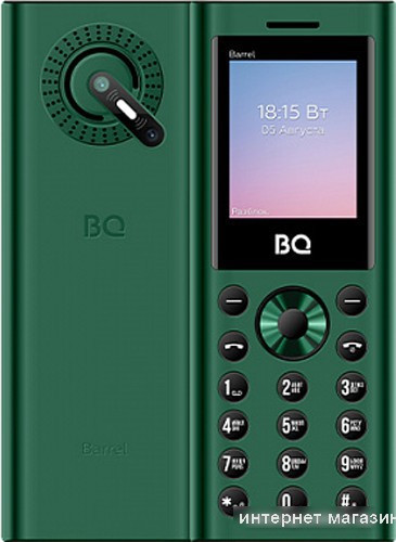 Кнопочный телефон BQ-Mobile BQ-1858 Barrel (зеленый) - фото 1 - id-p226009047