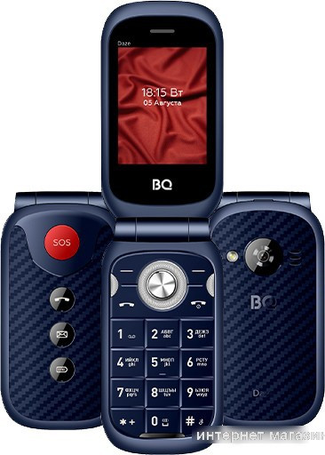 Кнопочный телефон BQ-Mobile BQ-2451 Daze (синий) - фото 1 - id-p226009057