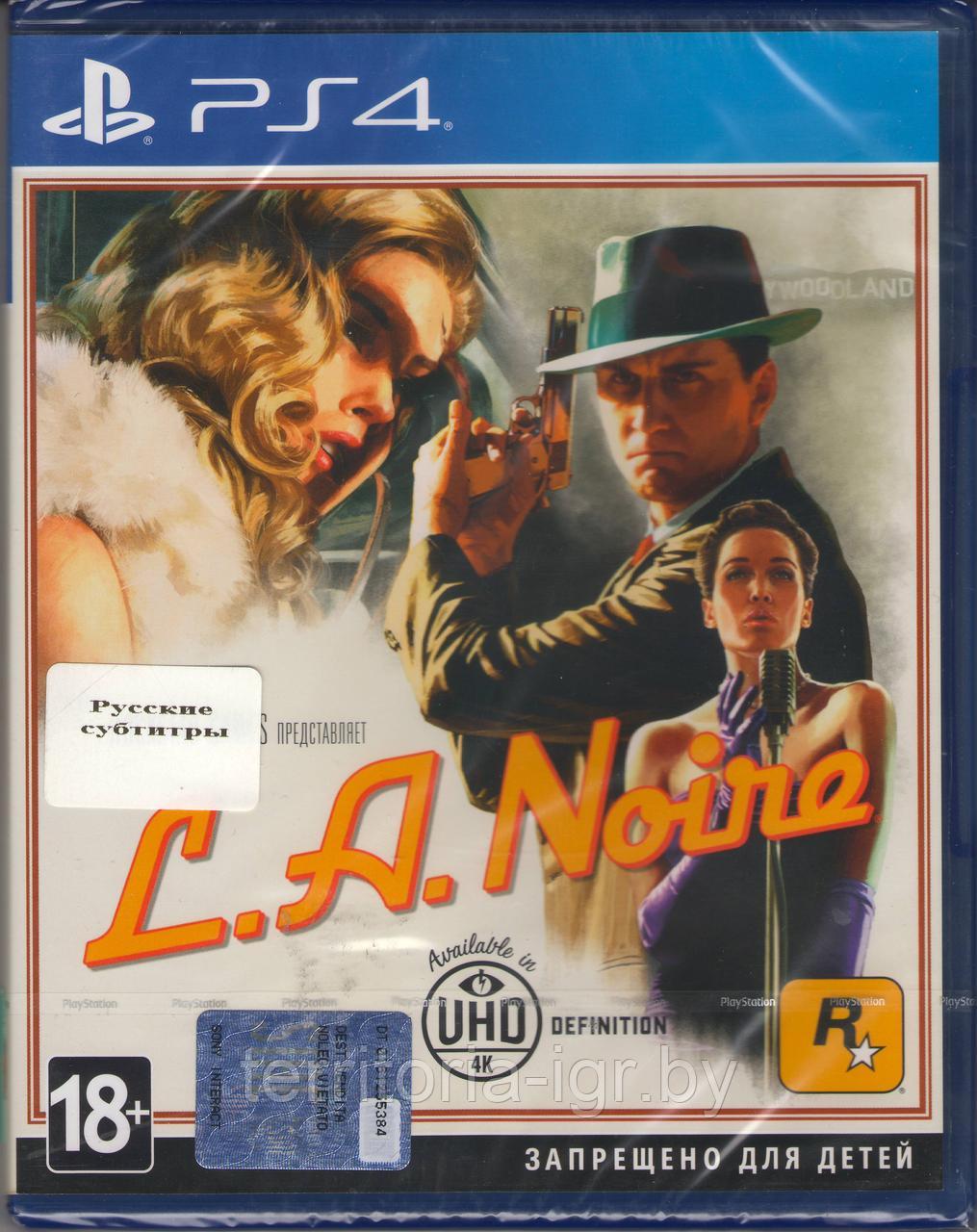 Игра L.A.Noire для Sony Playstation 4 PS4 Русские субтитры