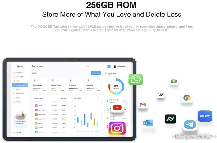 Планшет Doogee T20 Ultra 12GB/256GB LTE (черный) - фото 2 - id-p226009117