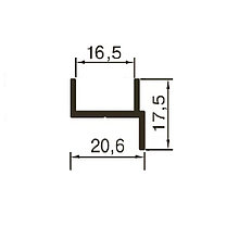 Профиль Ц-1603/А 6,0 Дверной с нащельником.