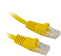 GCR Патч-корд прямой 5.0m UTP кат.6, желтый, 24 AWG, ethernet high speed, RJ45, T568B, GCR-52375 Greenconnect