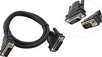 Greenconnect Кабель DVI-D 1.0m, черный, OD 8.5mm, 28/28 AWG, DVI/DVI, 25M/25M, GCR-DM2DMC-1.0m, двойной экран