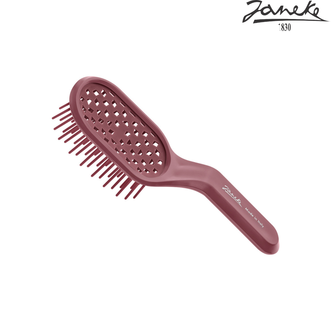 Расческа Janeke Bag Vented hairbrush, 16 × 6 × 3 см. Светло бордовый - фото 2 - id-p226010918