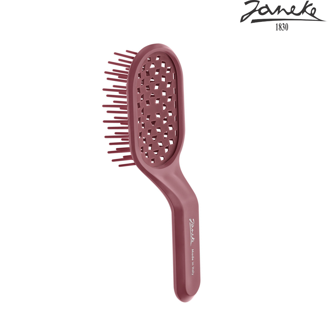 Расческа Janeke Bag Vented hairbrush, 16 × 6 × 3 см. Светло бордовый - фото 1 - id-p226010918