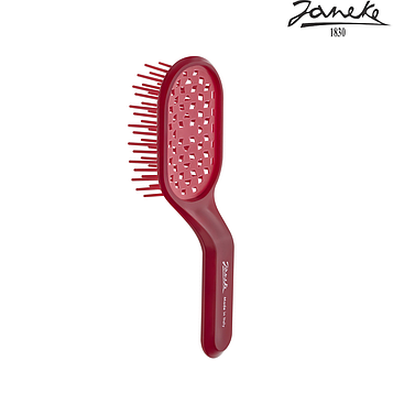 Расческа Janeke Bag Vented hairbrush, 16 × 6 × 3 см. Красный