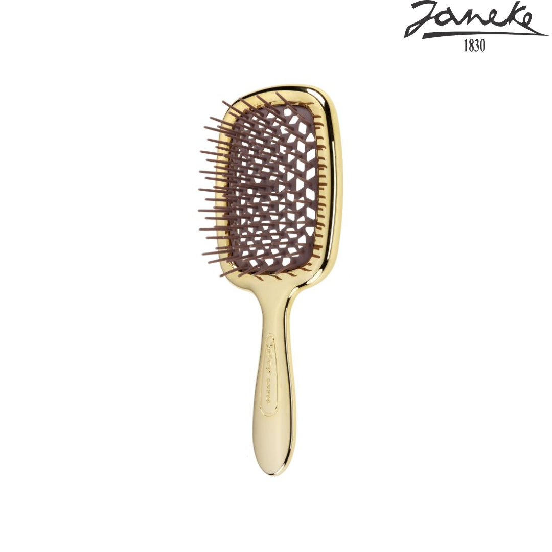 Щетка для волос Janeke Superbrush Small Gold Золото с коричневым