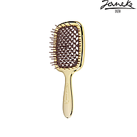 Щетка для волос Janeke Superbrush Small Gold Золото с коричневым