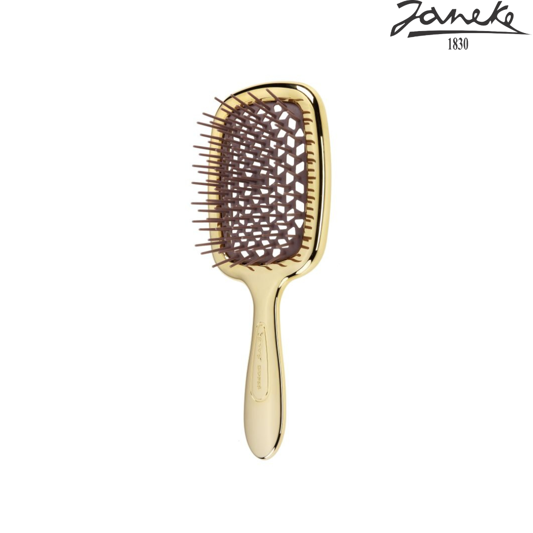 Щетка для волос Janeke Superbrush Small Gold Золото с коричневым - фото 1 - id-p226010931