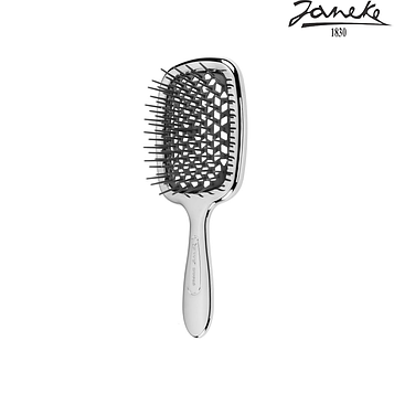 Щетка для волос Janeke Superbrush Small Silver Серебро с черным