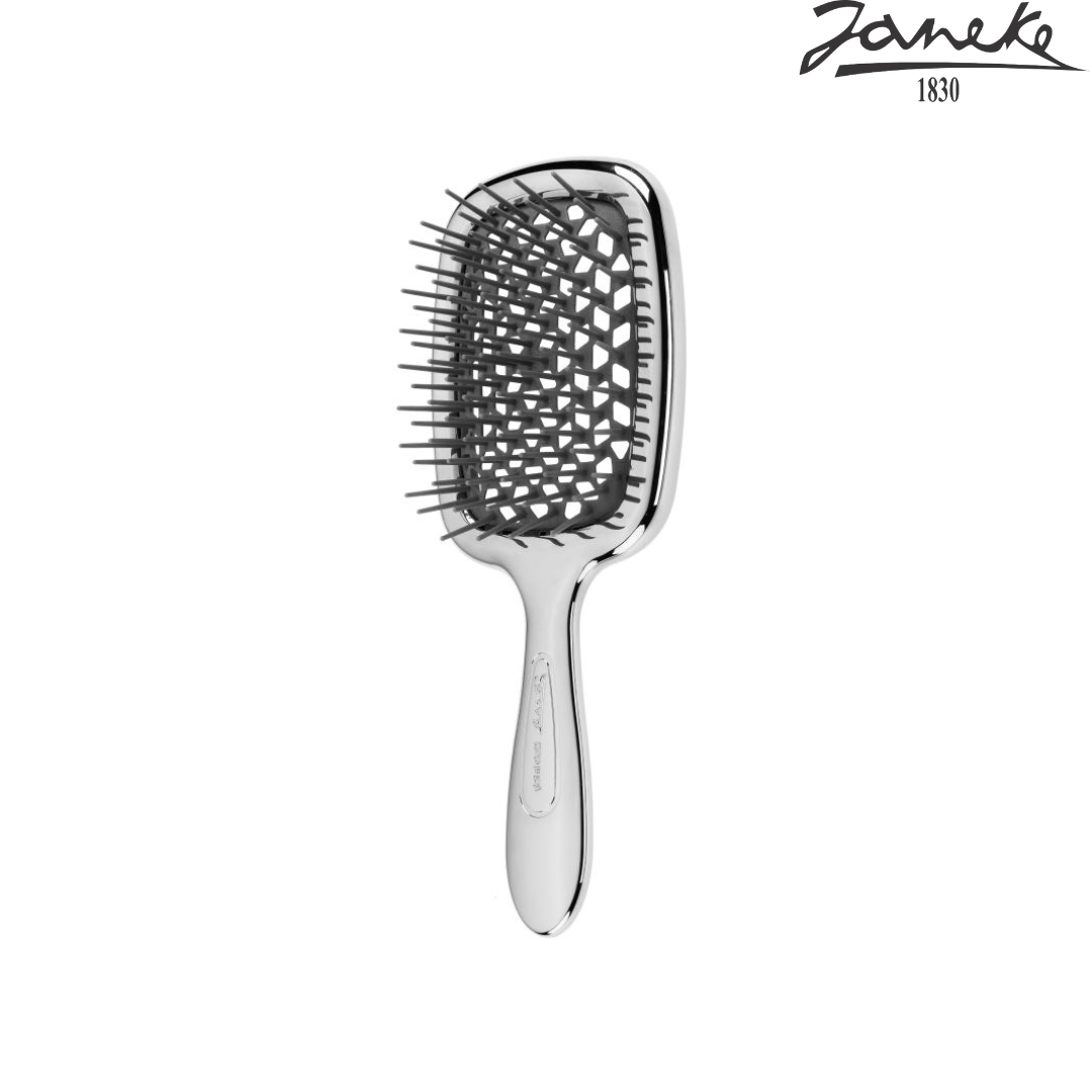 Щетка для волос Janeke Superbrush Small Silver Серебро с черным - фото 1 - id-p226010940