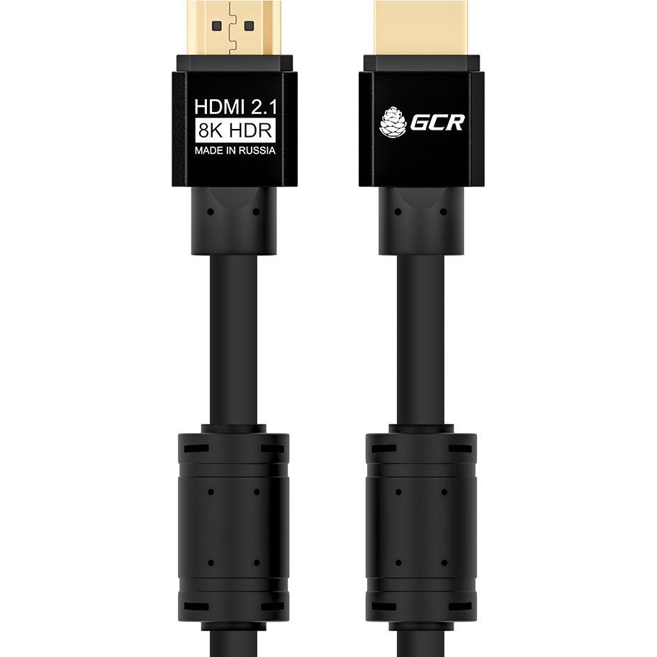GCR Кабель 0.5m HDMI 2.1,черный, 8K 60Hz, 4K 144Hz, 0.5m, динамический HDR, 4:4:4, Ultra HD, 48.0 Гбит/с, 3 Х - фото 1 - id-p226013610