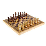 Шахматы турнирные деревянные 40 х 40 см "Дебют", король h-9 см, пешка h-4.5 см, фото 4