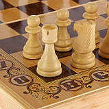 Шахматы турнирные деревянные 40 х 40 см "Дебют", король h-9 см, пешка h-4.5 см, фото 5