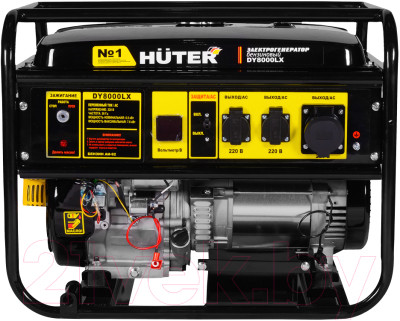 Бензиновый генератор Huter DY8000LX - фото 2 - id-p226019231