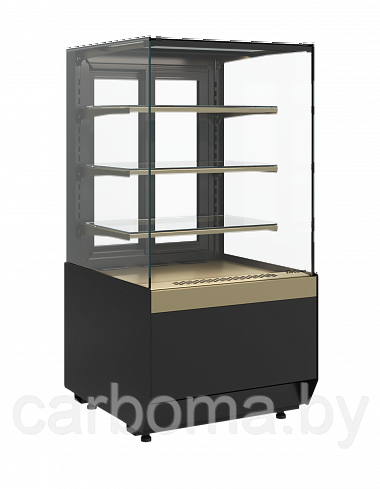 Витрина нейтральная Carboma Cube KC70 N 0,6-1 LIGHT (версия 2.0) бежевая