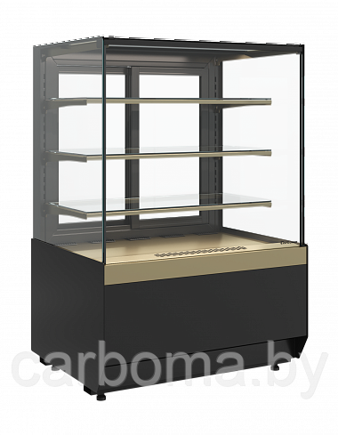 Витрина нейтральная Carboma Cube KC70 N 0,9-1 LIGHT (версия 2.0) бежевая