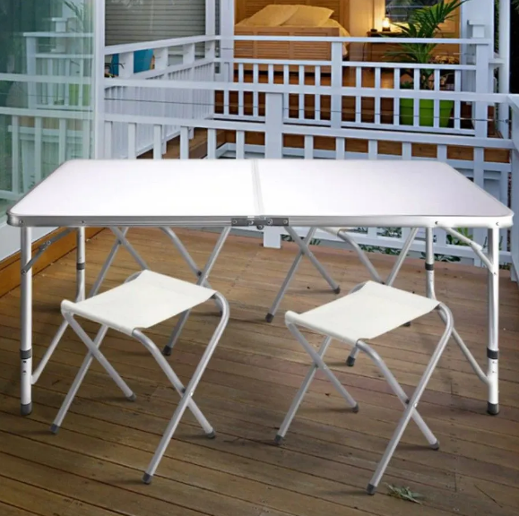 Складной туристический стол для дачи и пикника Folding Table (4 стула в комплекте) - фото 4 - id-p199614703