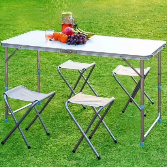 Складной туристический стол для дачи и пикника Folding Table (4 стула в комплекте) - фото 7 - id-p199614703