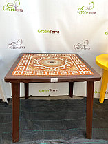 Пластиковый квадратный стол с деколем «Греческий орнамент» [130-0019], фото 3