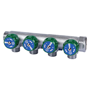 STOUT коллектор регулирующий 3/4", 4 отвода 1/2"