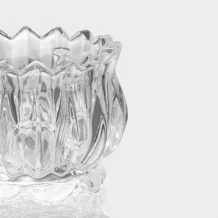 Сахарница стеклянная Доляна «Галерея», 150 мл, 8,5×11 см, с крышкой - фото 3 - id-p226052558