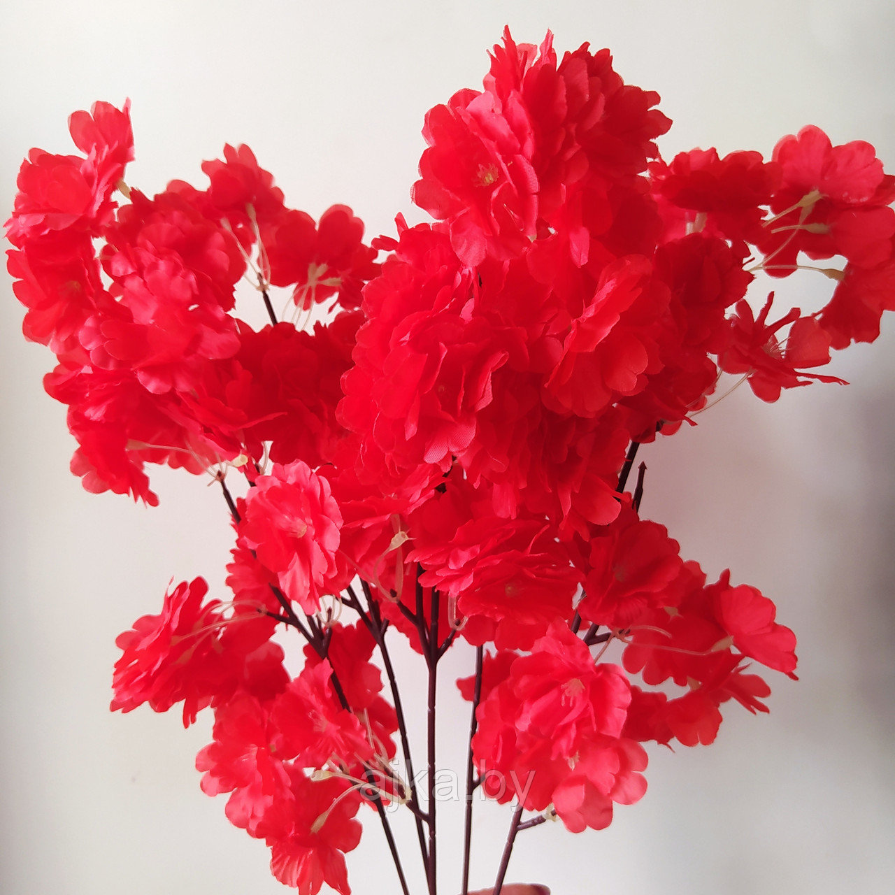 Букет из искусственных цветов Сакура, красный - фото 1 - id-p226054945