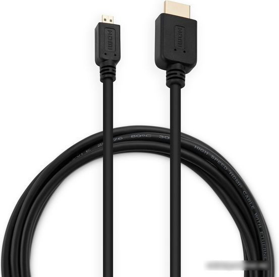 Кабель Buro HDMI - microHDMI (1.8 м, черный) - фото 2 - id-p226059995