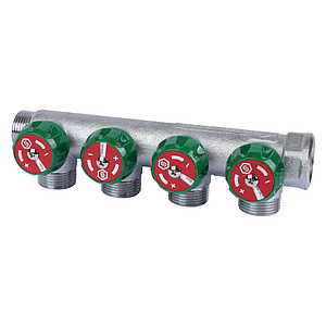 STOUT коллектор регулирующий 3/4", 4 отвода 3/4" ЕК