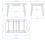 Обеденный стол раздвижной ЭНЕЙ (Dark Oak) Мебель-Класс, фото 2