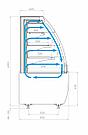 Кондитерская витрина Carboma FLANDRIA K70 VM 1,3-2 STANDARD открытая (версия 2.0) +4...+12, фото 8