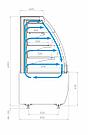 Кондитерская витрина K70 VM 1,3-2 STANDARD открытая FLANDRIA 2 (9005-0109) +4...+12, фото 8