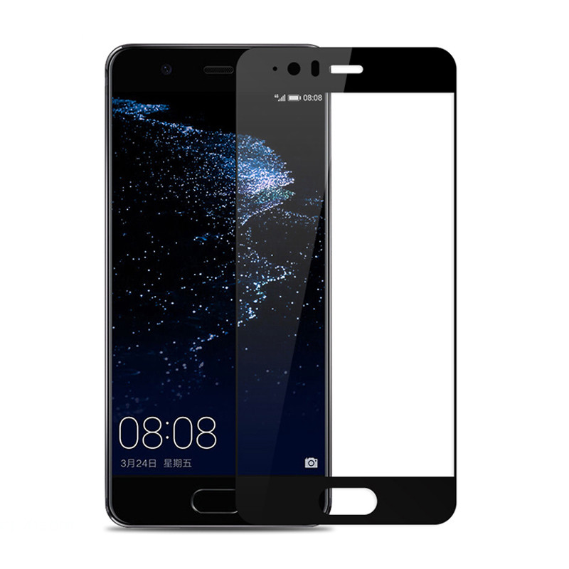 Защитное стекло для Huawei P10 Lite с полной проклейкой (Full Screen), черное - фото 1 - id-p226061014