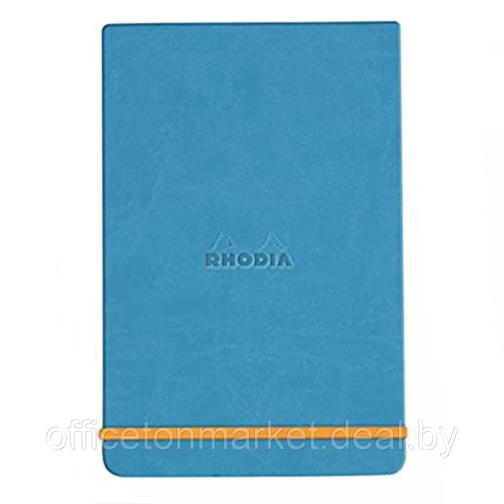 Блокнот "Rhodiarama Webnotepad" на резинке, A5, 96 листов, линейка, серо-коричневый - фото 1 - id-p222872481