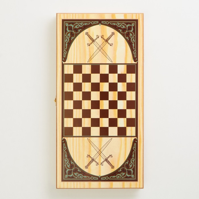 Нарды "Охотники на привале", деревянная доска 40 х 40 см, с полем для игры в шашки - фото 6 - id-p226061640