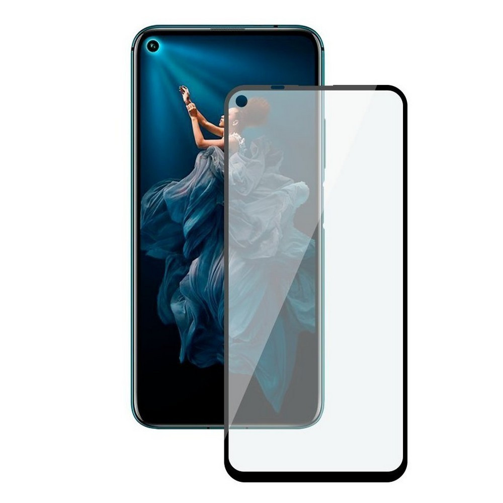 Защитное стекло для Huawei Nova 5T с полной проклейкой (Full Screen), черное - фото 1 - id-p226062652