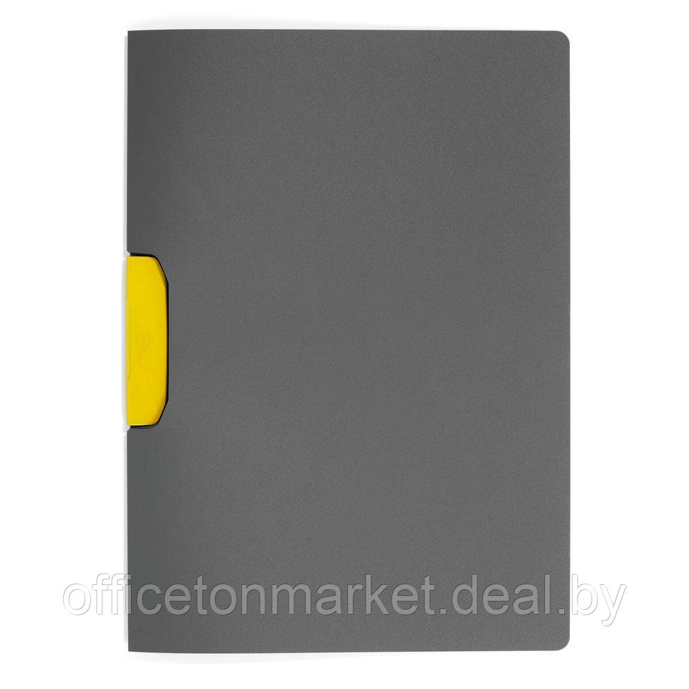 Папка с клипом "Duraswing Color", антрацит, желтый клип - фото 1 - id-p225402451