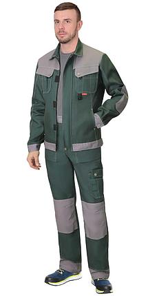 Костюм СИРИУС-ВЕСТ-ВОРК куртка, брюки зеленый со ср.серым, фото 2