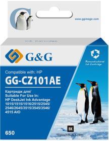 Картридж струйный G&G GG-CZ101AE 650 черный (18мл) для HP DeskJet 1010/10151515/1516 - фото 1 - id-p214261372