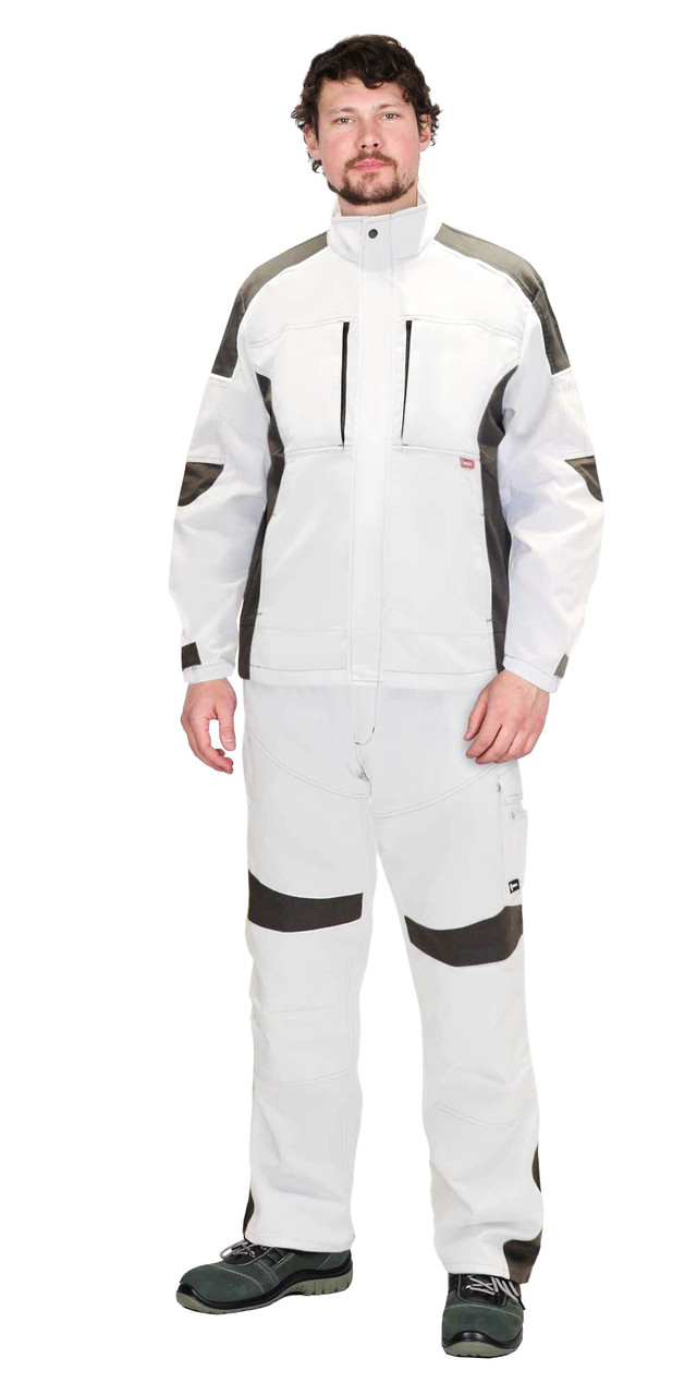 Куртка СИРИУС-ЦИТРИН белый со средне-серым - фото 1 - id-p226067468