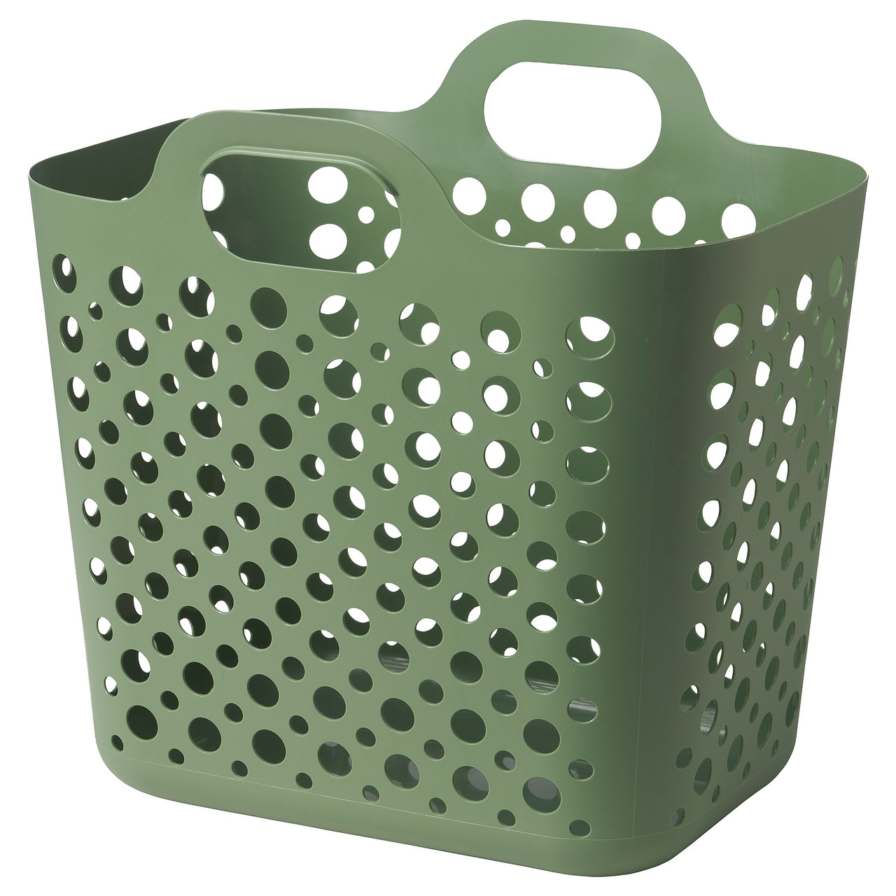 IKEA/ СЛИББ гибкая корзина для белья, 24 л, зеленый - фото 1 - id-p226067472