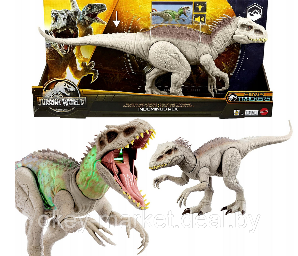 Фигурка динозавра Jurassic World Индоминус Рекс GCT95 свет + звук - фото 10 - id-p170348775