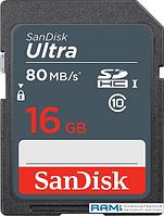 Карта памяти SanDisk Ultra SDHC SDSDUNS-016G-GN3IN 16GB