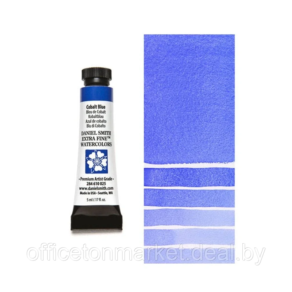 Краски акварельные "Daniel Smith", кобальт голубой, 5 мл, туба - фото 1 - id-p226068037