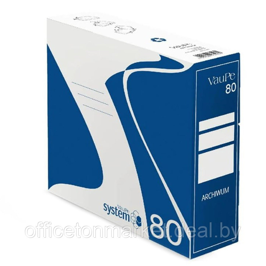 Коробка архивная "VauPe", 290x340x80 мм, синий - фото 1 - id-p226067950