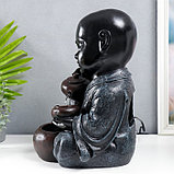 Фонтан настольный "Маленький Будда с чайником" 41х27х26 см, фото 4