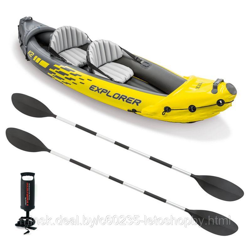 Надувная байдарка Intex 68307 Explorer K2 Kayak 312*91*51 см.